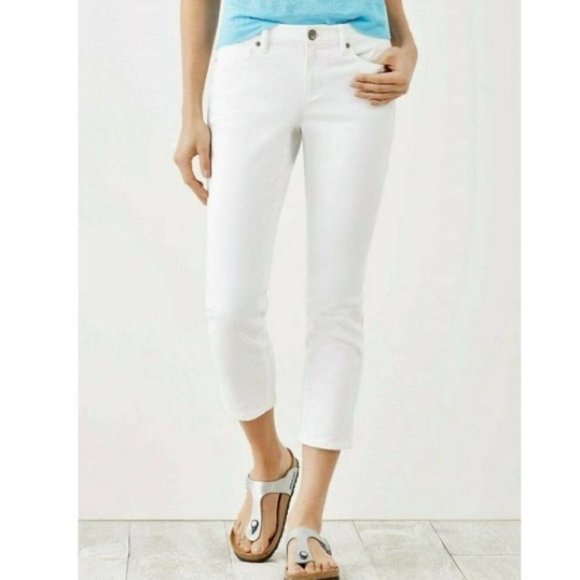 Lot De 2 Pantalons J.Crew Stretch Cropped - Taille 6, Noir, Coupe Courte, Coton Mixte, Occasion Bon état